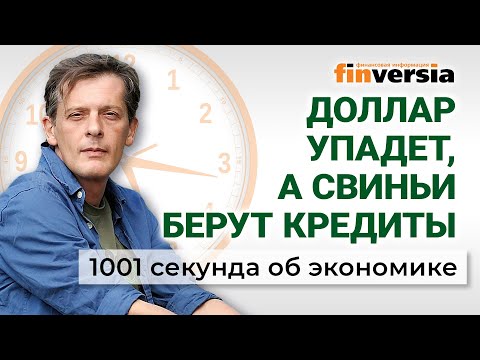 Видео: Доллар упадет. Рост цен. Кредиты берут петухи и свиньи. Экономика за 1001 секунду