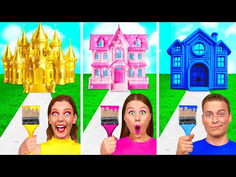 Видео: Будиночки Одного Кольору Челендж | Смішні Челенджі від Fun Teen