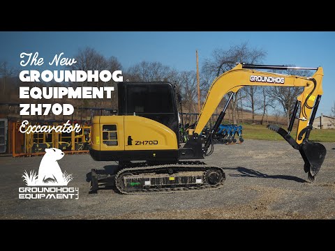 Видео: Новый экскаватор Groundhog Equipment ZH70D