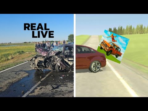 Видео: АВАРИИ НА РЕАЛЬНЫХ СОБЫТИЯХ В ВАЗ КРАШ ТЕСТ СИМУЛЯТОР 2 #11