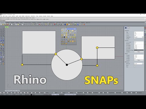 Видео: Привязки (OSnap) в Rhinoceros