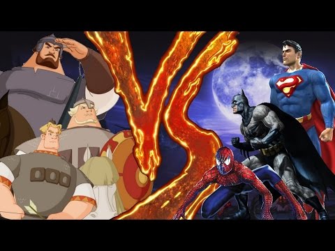 Видео: Рэп-дискуссия. Spiderman+Batman+Superman vs Три Богатыря