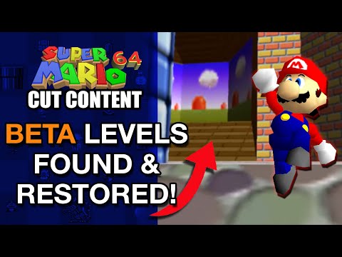 Видео: Бета-уровни Super Mario 64 | Mario Cut Content