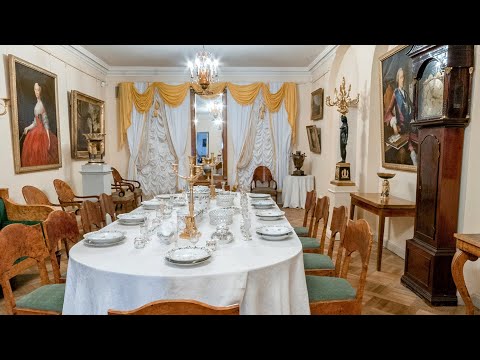 Видео: «Русский жилой интерьер конца XVIII - начала XX века». Столовая 1810 - 1820-х годов