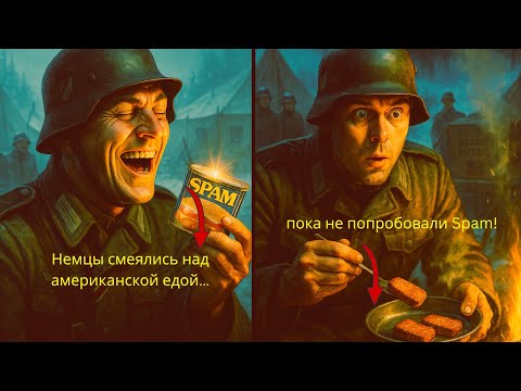 Видео: Во время Второй мировой немецкие солдаты насмехались над американской едой—пока не попробовали SPAM.