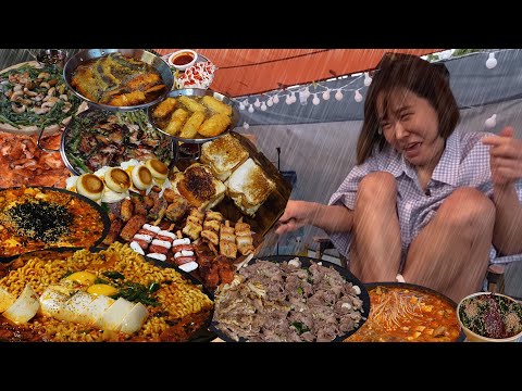 Видео: титр) Crazy downpours and strong winds. Making and eating various foods for 2 nights and 3 days