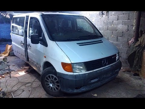 Видео: Кузовной ремонт Mercedes Vito 638. Осмотр состояние авто. Разборка салона.