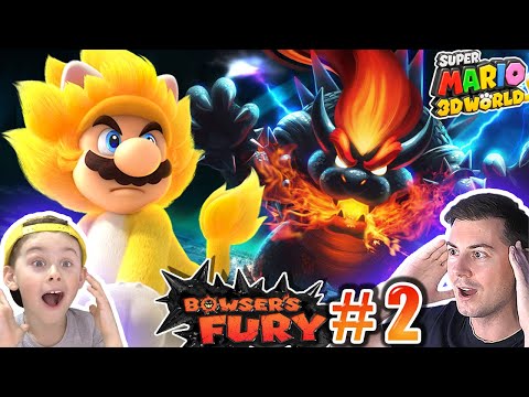 Видео: Битва с Гигантом Боузером | Игра мультик Bowser's Fury (Super Mario 3D World) | ИГРАЗАВР # 2