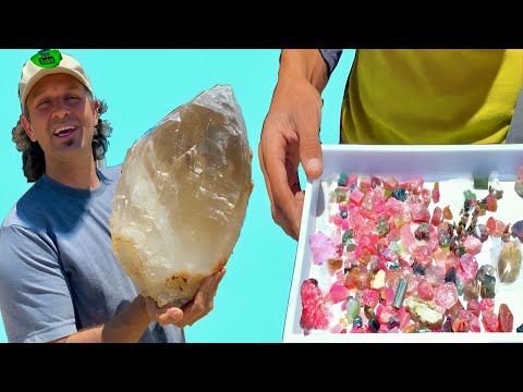 Видео: Добыча турмалина и кристаллов в шахте Oceanview Pala Chief Mine в Калифорнии
