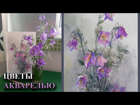 Видео: Уроки рисования. Как рисовать цветы акварелью