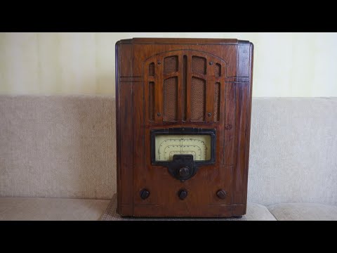Видео: Радиоприемник 6Н-1, 1938 год, срисован с RCA Victor 6T2