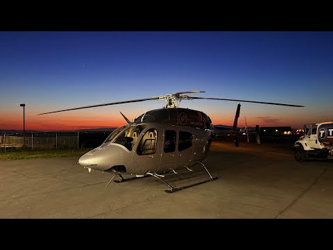 Видео: Ночной рейс Bell 429 в Сан-Франциско (SFO)