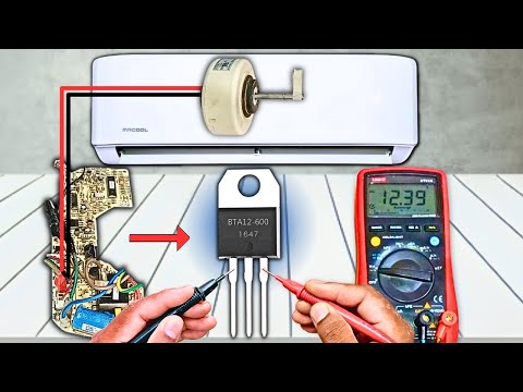 Видео: Вентилятор кондиционера продолжает вращаться, но питание в цепи отключено — ремонт