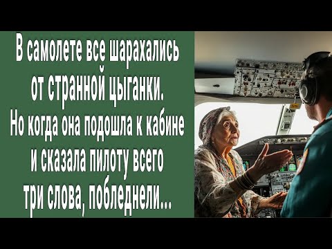 Видео: В самолете все шарахались от грязной цыганки. Но когда она сказала пилоту всего 3 слова, побледнели