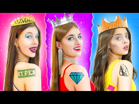 Видео: Бедная vs Богатая vs Гига Богатая Студентка! Кто Станет Королевой Колледжа?