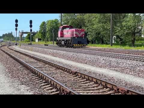 Видео: ТЭМ-ТМХ-033 на станций Вайвара/ TEM-TMH-033 at Vaivara station