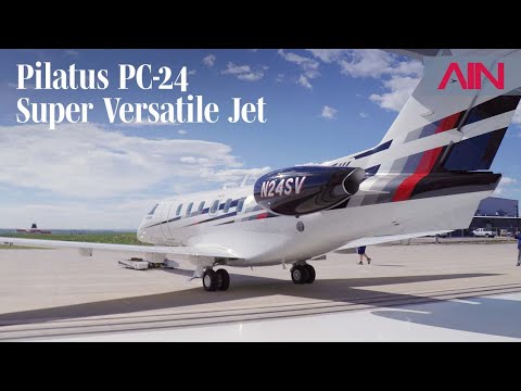 Видео: Полет на обновленном сверхуниверсальном реактивном самолете Pilatus PC-24 – AIN