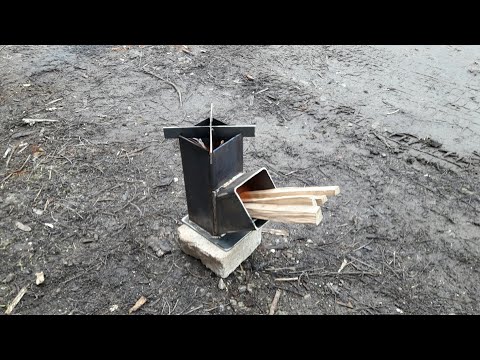 Видео: Печка ракета "Компакт". Compact rocket stove.