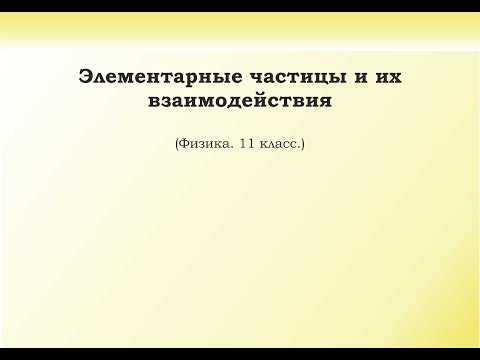 Видео: 43. Элементарные частицы и их взаимодействия