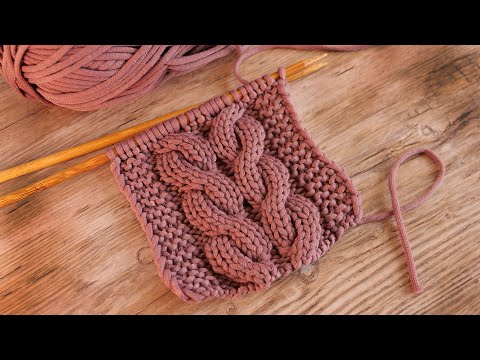 Видео: Как вязать объёмные косы спицами 🐒 Voluminous Cables knitting pattern
