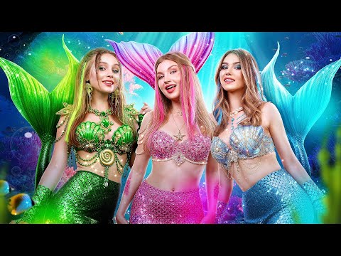 Видео: Розовая vs Cиняя vs Зеленая Русалка! Только Один Цвет Челлендж