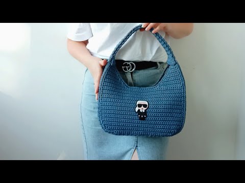 Видео: Сумка из полиэфирного шнура 4 мм крючком, связана по МК сумка из рафии mio mio