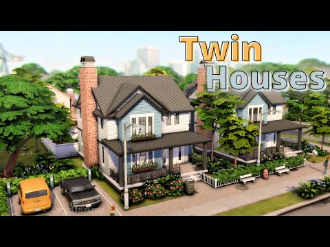 Видео: Дома-близнецы🏡│Строительство│Twin houses│SpeedBuild│NO CC [The Sims 4]