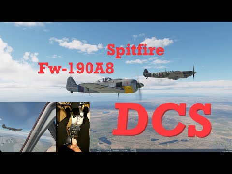 Видео: Немного о пилотирование FW-190A8 и Spitfire в DCS Часть1