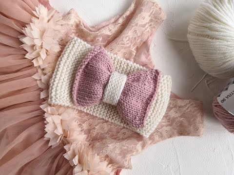 Видео: Красивая повязка на голову спицами