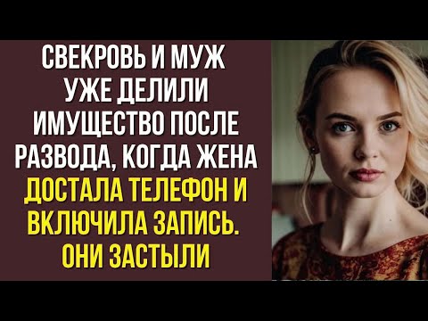 Видео: Свекровь и муж уже делили имущество после развода, когда жена достала телефон и включила запись
