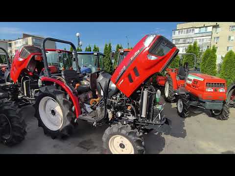 Видео: Нове надходження Японських міні-тракторів на майданчик в місті Сарни