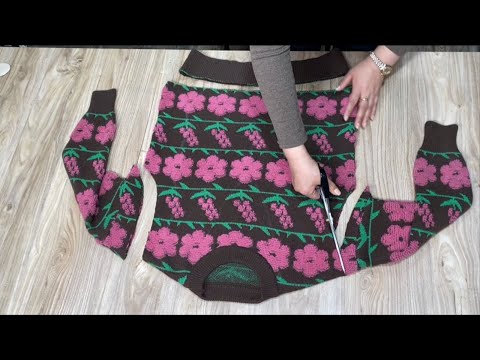 Видео: [DIY] Посмотрим, как сильно преображается свитер. | Взгляни. Вы даже представить себе не можете.