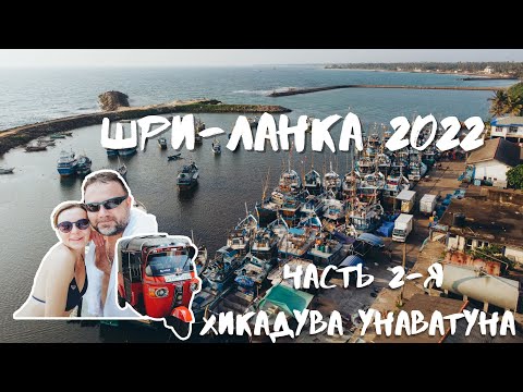 Видео: Шри-Ланка 2022. Часть 2-я. Хикадува, Унаватуна. Пляж с черепахами. Переезд на туктуке.
