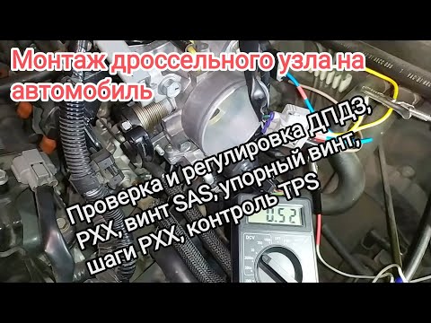 Видео: Дросельный узел монтаж, проверка и регулировка ДПДЗ, РХХ, винта SAS, проверка TPS.