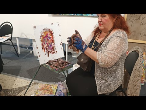 Видео: Портрет LIVE: на Выставке как в студия🧑‍🎨🎨🖼️ белорусская экспрессионистка Наталья Черноголова
