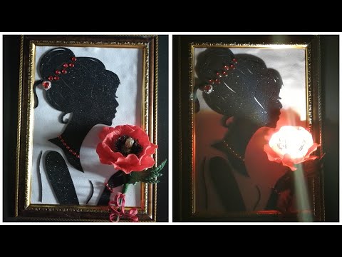 Видео: Картина из фоамирана. Картина из изолона. Светильник из изолона. Картина - светильник.
