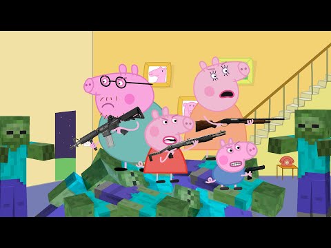 Видео: Свинка Пеппа против Зомби. Все части. (Полная пародия на мультфильм)