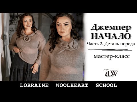 Видео: Вяжем джемпер НАЧАЛО на однофонтурной вязальной машине. Часть 2. Деталь переда.