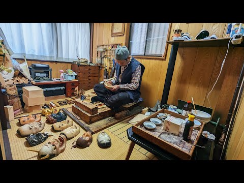 Видео: 2880 ЧАСОВ РАБОТЫ!? - Процесс изготовления японских традиционных масок.