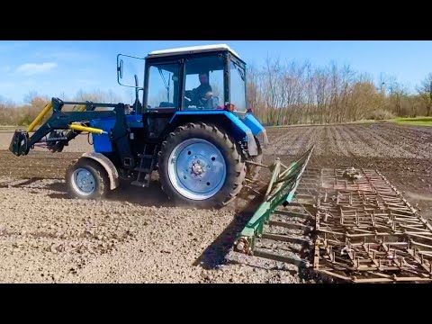 Видео: Закриття вологи,боронування. Мтз-82.1 ще той дракон