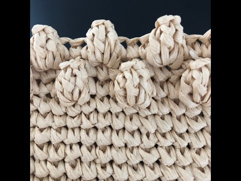 Видео: шишечки или попкорн из рафии крючком это очень просто!!!