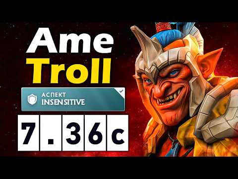 Видео: Аме на Тролле, Показал Новую Мету! - Ame Troll 7.36 ДОТА 2