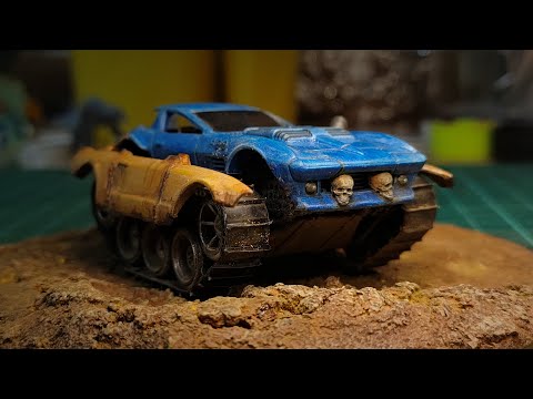 Видео: Изготовление гусениц для Corvette | Gaslands custom