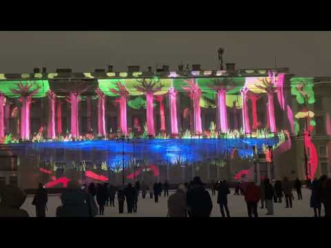 Видео: Санкт-Петербург 📍Saint-Petersburg, световое шоу, декабрь 2023