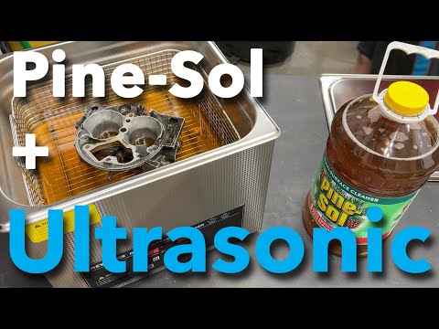 Видео: Ультразвуковой очиститель SHOOTOUT с Pine-Sol против замачивания Pine-Sol для очистки деталей кар...