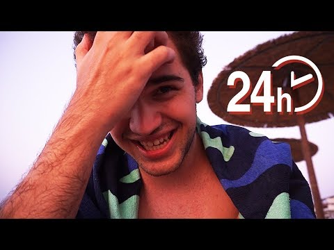 Видео: ПОМИНАВ 24 ЧАСА НА ПЛАЖА!!