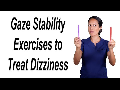 Видео: Упражнения на устойчивость взгляда для лечения головокружения/вертиго, вызванного вестибулярной г...