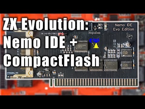 Видео: Плата расширения Nemo IDE + Compact Flash для ZX Evolution от Калантая