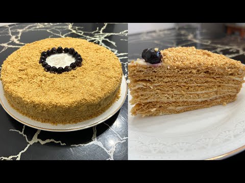 Видео: Это самый нежный медовик!!! Классический медовик. Honey cake 🎂 Өте нәзік балды торт!