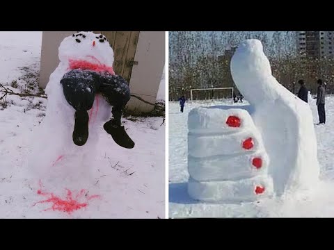 Видео: 60 самых сумашедших идей для ваших снеговиков (2 серия)